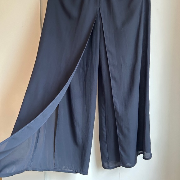 Zara Palazzo Pants Navy - Picture 1 of 5